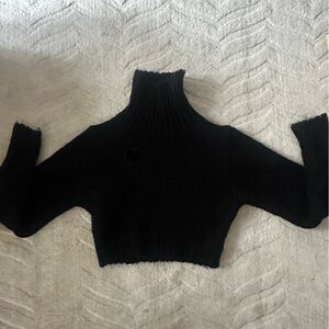 Black Cropped Sweater